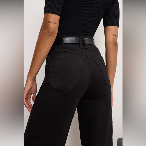 NWT GOOD AMERICAN GOOD WAIST CROPPED PALAZZO NEVER FADE JEANS SIZE 12 & Size 20 - Picture 2 of 10